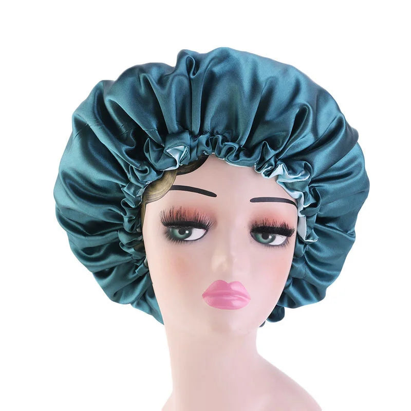 BONNEX - Bonnet en satin réversible